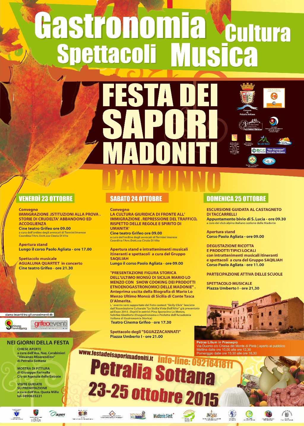 Festa dei sapori madoniti dautunno, Petralia Sottana celebra gastronomia e cultura locali dal 23 al 25 ottobre