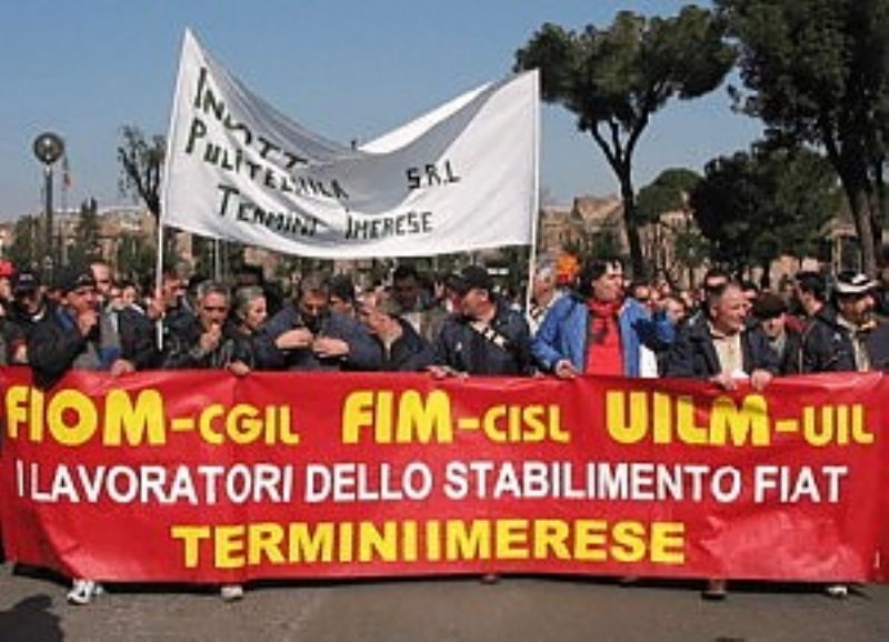 Fiat, gli operai bloccano l`A19 Palermo-Catania
