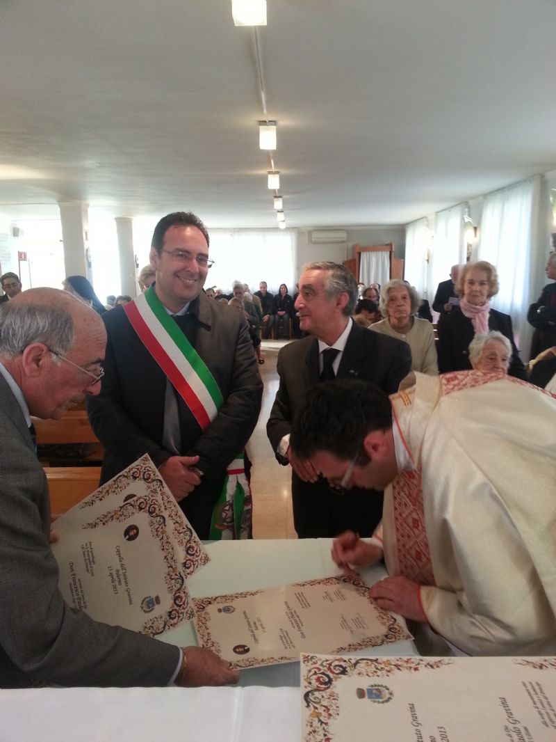 IL COMUNE DI GANGI A SOSTEGNO DELLA GLORIFICAZIONE DI DON FRANCESCO PAOLO DI GRAVINA