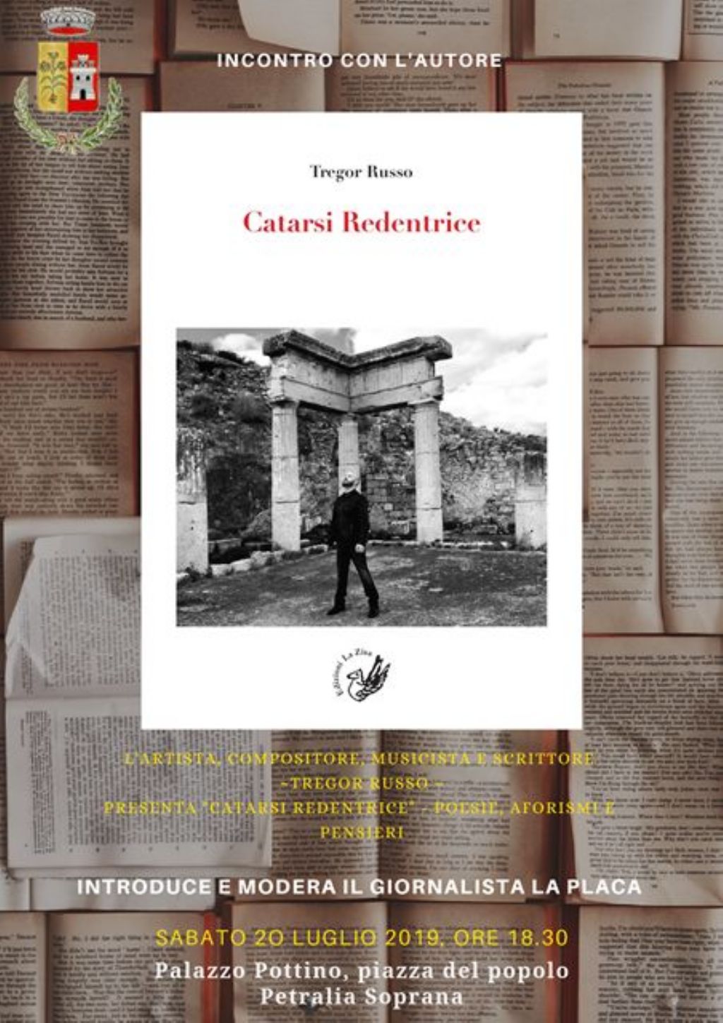 Petralia Soprana. Sabato si presenta “Catarsi Redentrice”, il libro di Tregor Russo