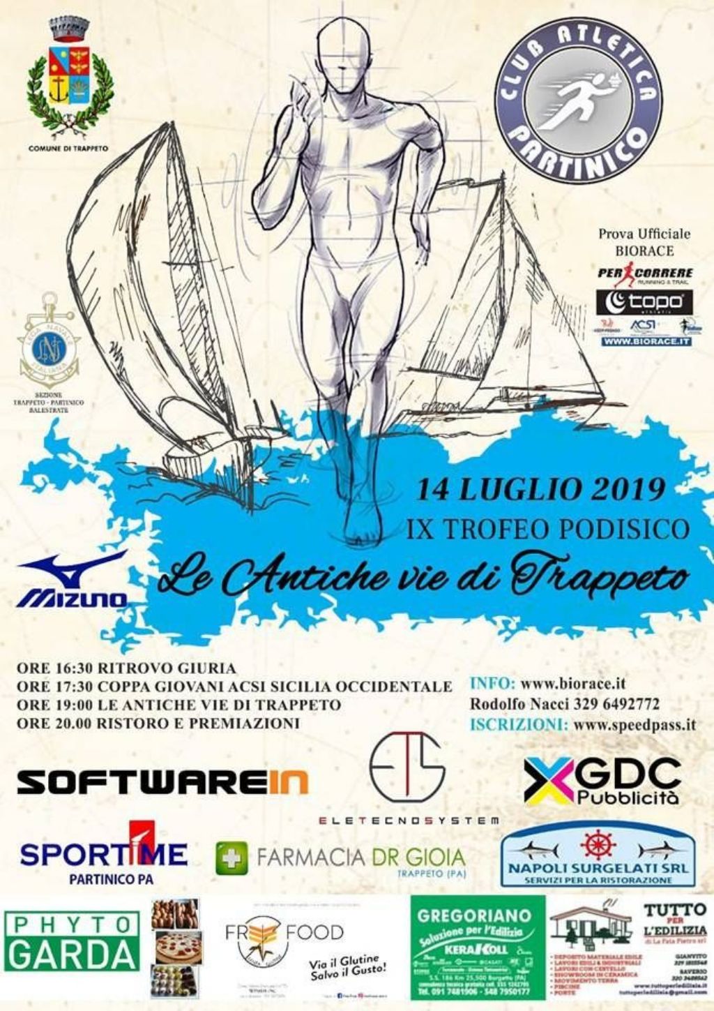 Podismo: Domenica al via la nona edizione del “Trofeo Podistico le Antiche Vie di Trappeto” BioRace e Coppa Giovani ACSI S.O.