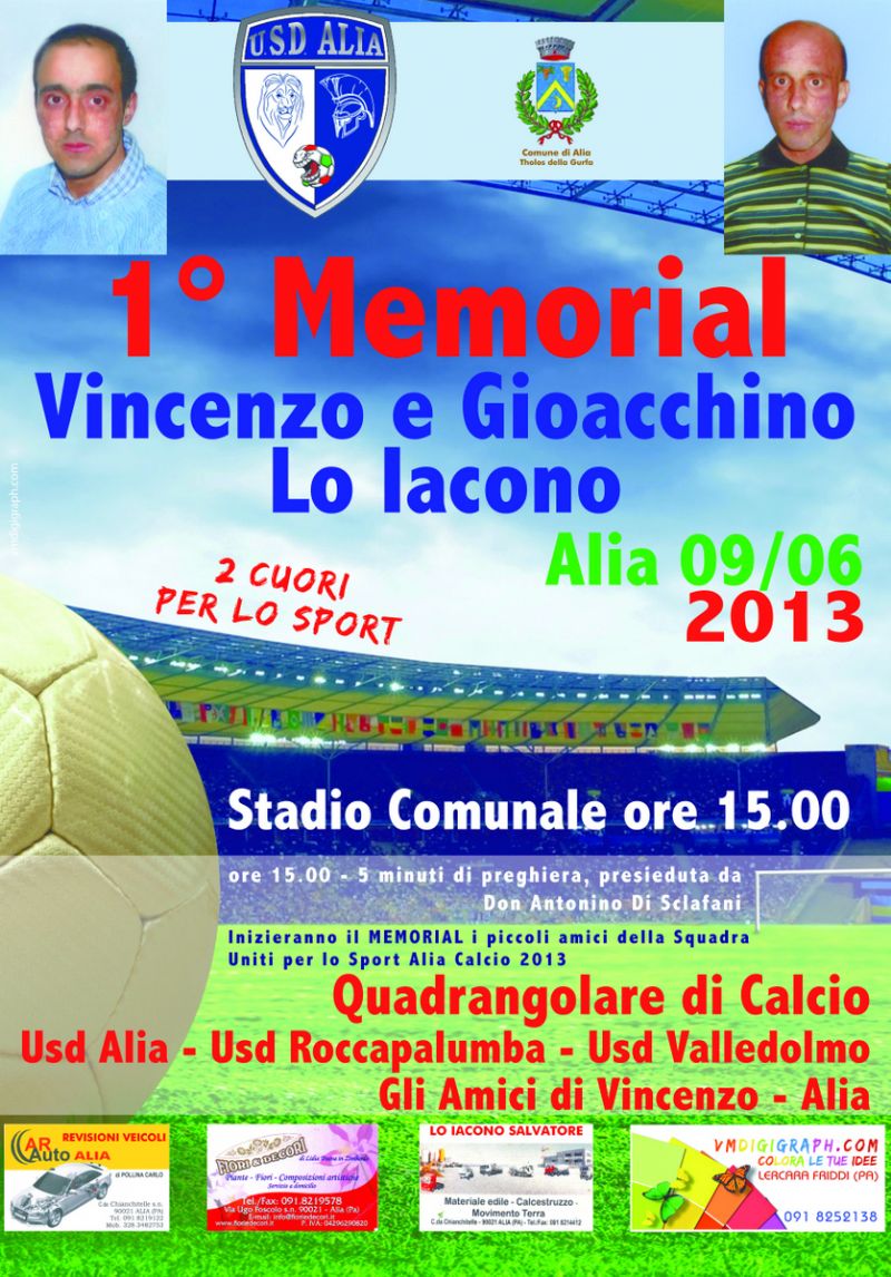 ALIA (PA) - 1° MEMORIAL VINCENZO E GIOACCHINO LO IACONO