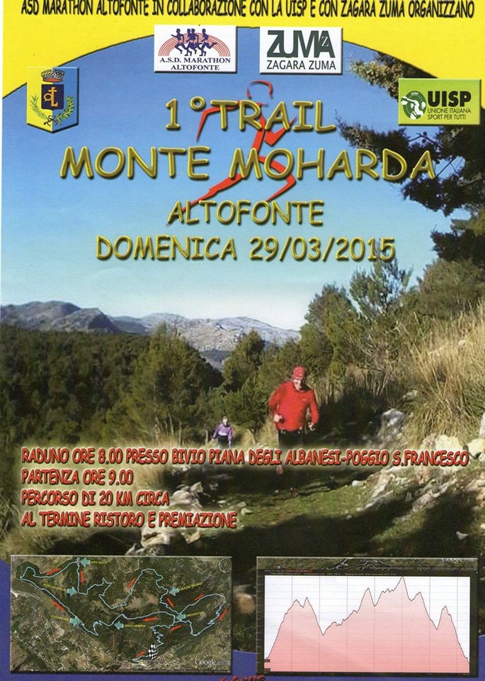 ALTOFONTE (PA) - Trail/Running: Gioved  la conferenza   di presentazione della prima edizione della Serre della Moarda Trail  Trofeo Zagara Zuma