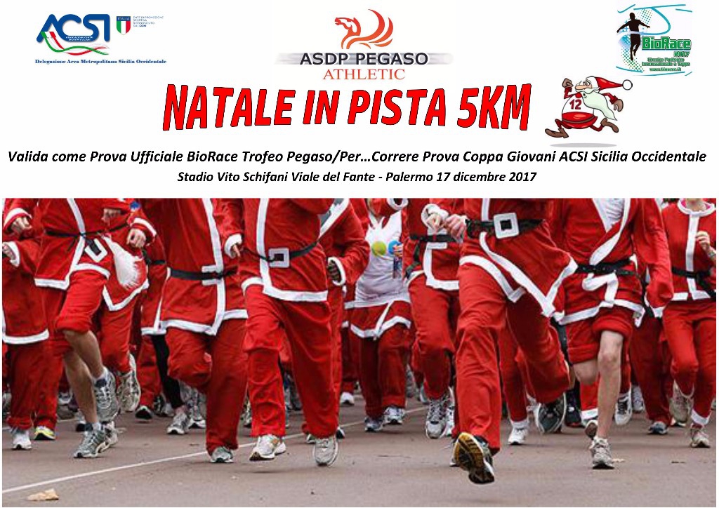 Podismo: Colpo grosso al Natale in Pista 5km centinaia di atleti iscritti per lultima prova del BioRace 201