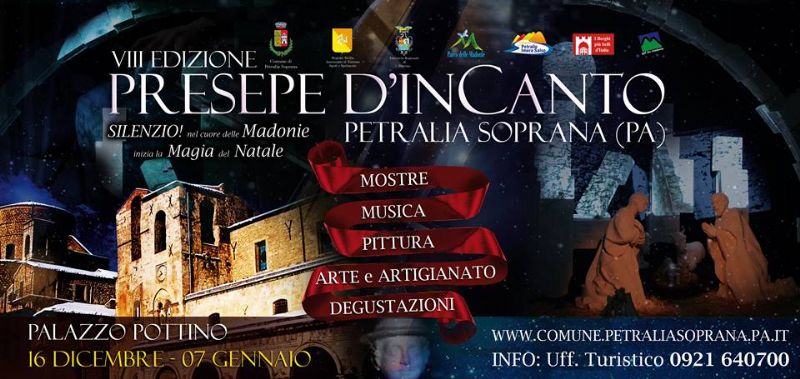 PETRALIA SOPRANA. OGGI ALLE ORE 18.00 INAUGURAZIONE PRESEPIO DINCANTO A PALAZZO POTTINO
