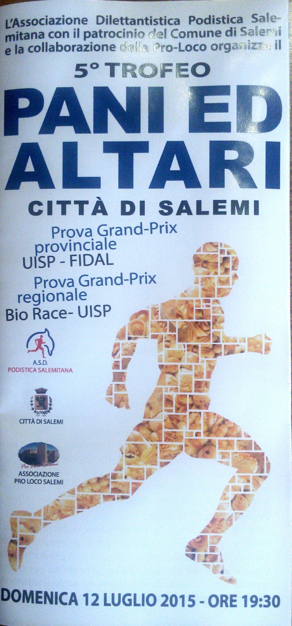 Al via a Salemi  la quinta edizione del Trofeo Podistico “Pani ed Altari”