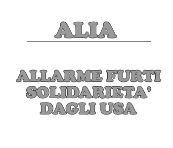 Alia, allarme furti solidariet? dagli USA.