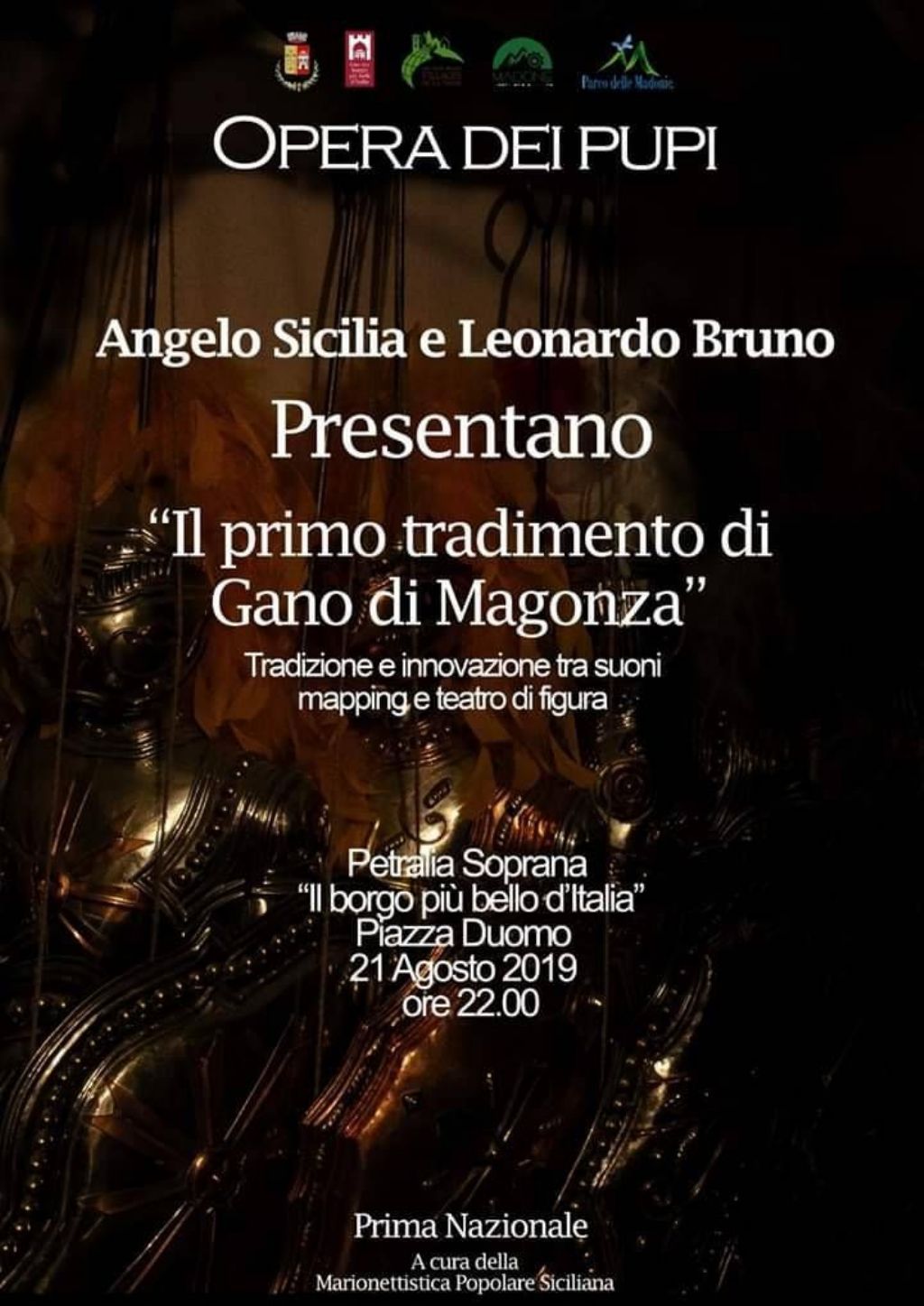 Opera dei Pupi. A Petralia Soprana, in prima nazionale, “Il primo tradimento di Gano di Magonza”.