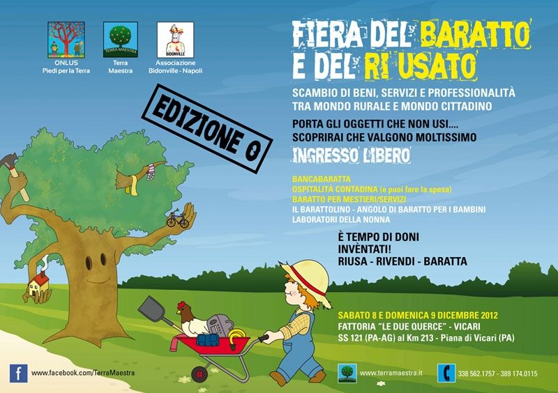 L`8 E IL 9 DICEMBRE IL VIA ALLA EDIZIONE 0 DELLA FIERA DEL BARATTO E DEL RIUSATO