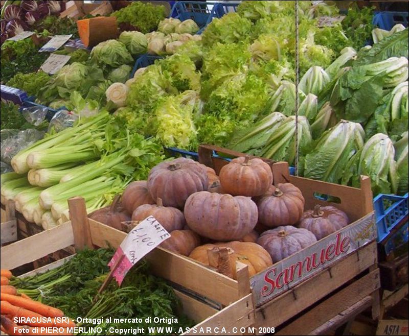 Ortaggi al mercato di Ortigia