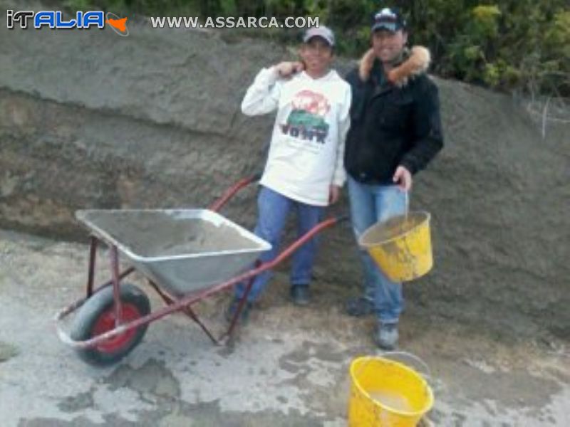 io e  carlo al cantiere in via craparella