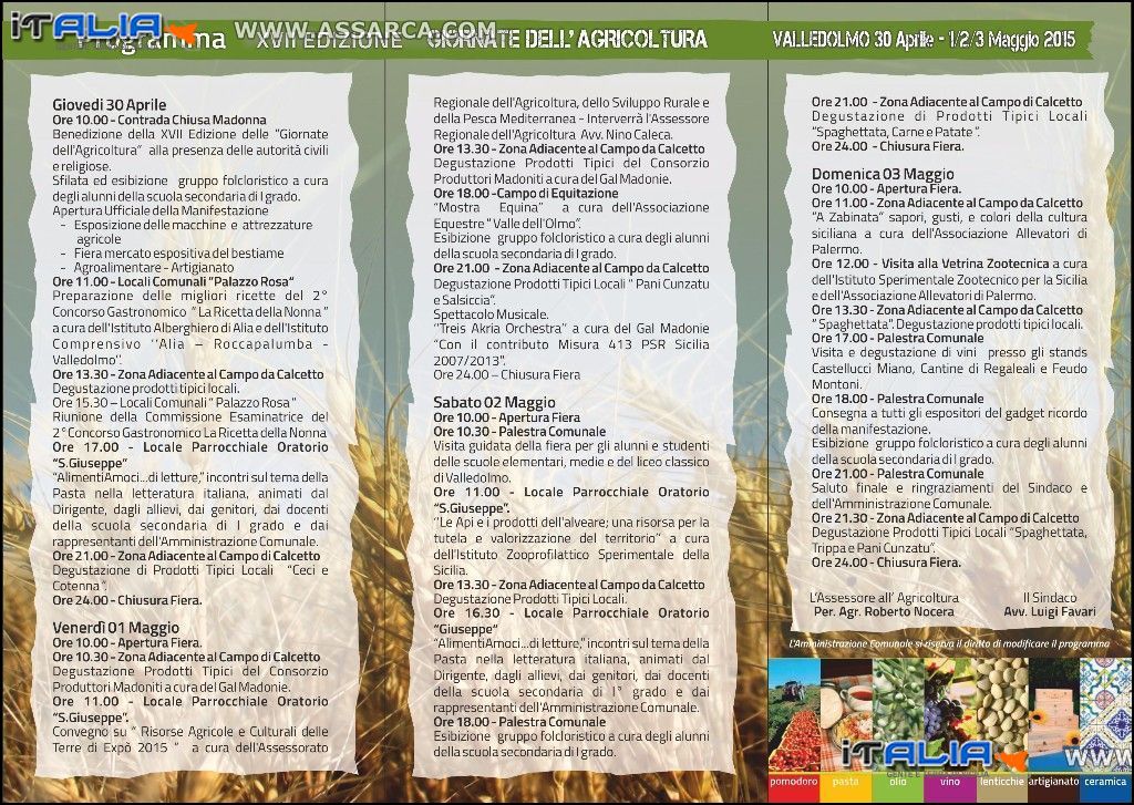 PROGRAMMA XVII EDIZIONE GIORNATA DELL`AGRICOLTURA