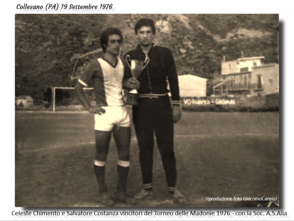 Celeste Chimento e Salvatore Costanza vincitori del Torneo delle Madonie 1976 con la Soc. A.S. Alia