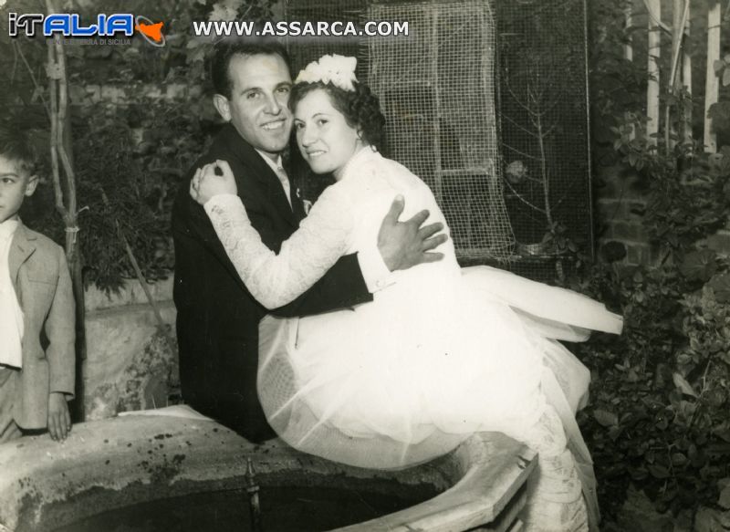 Francesco Cocchiara e Salvatrice Chimento il giorno del loro matrimonio