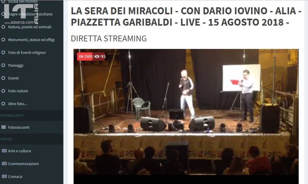 LA SERA DEI MIRACOLI - CON DARIO IOVINO