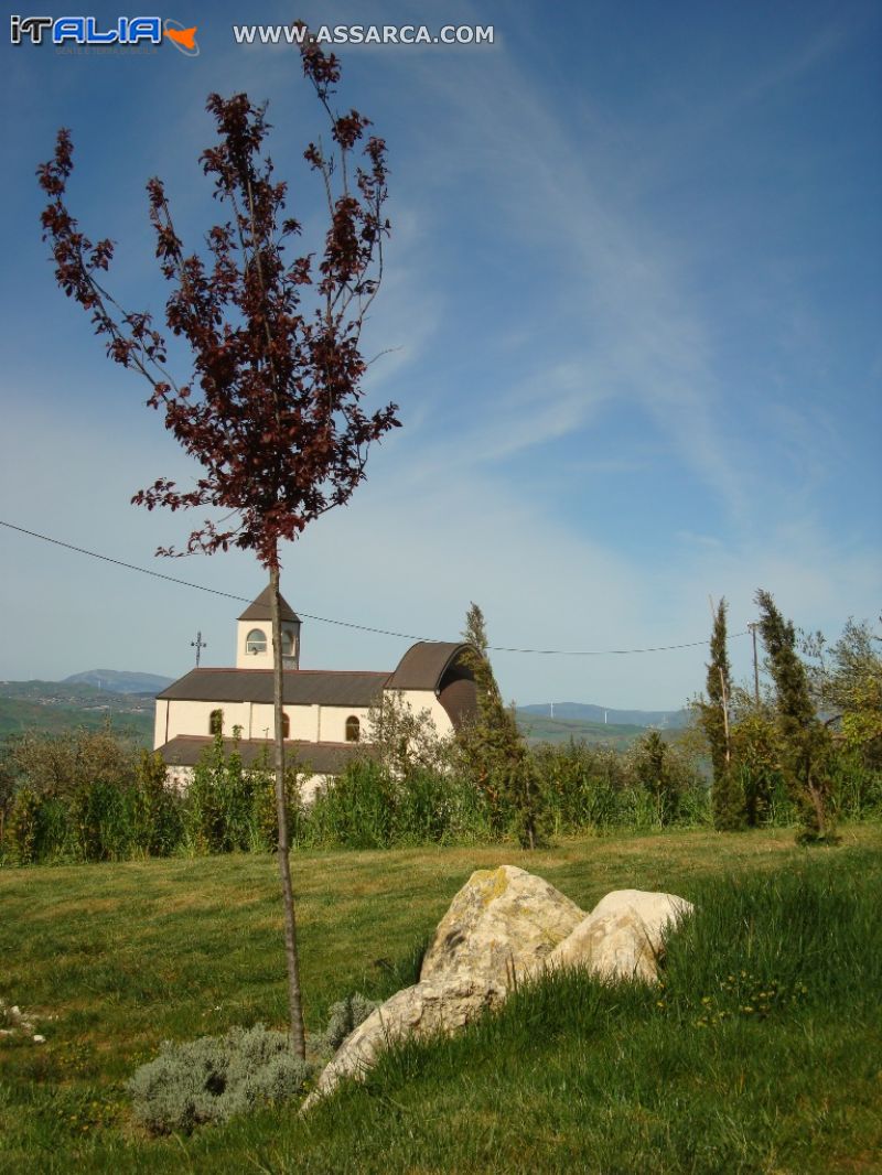 La chiesa di C.da Chianchitelle vista dal mio giardino