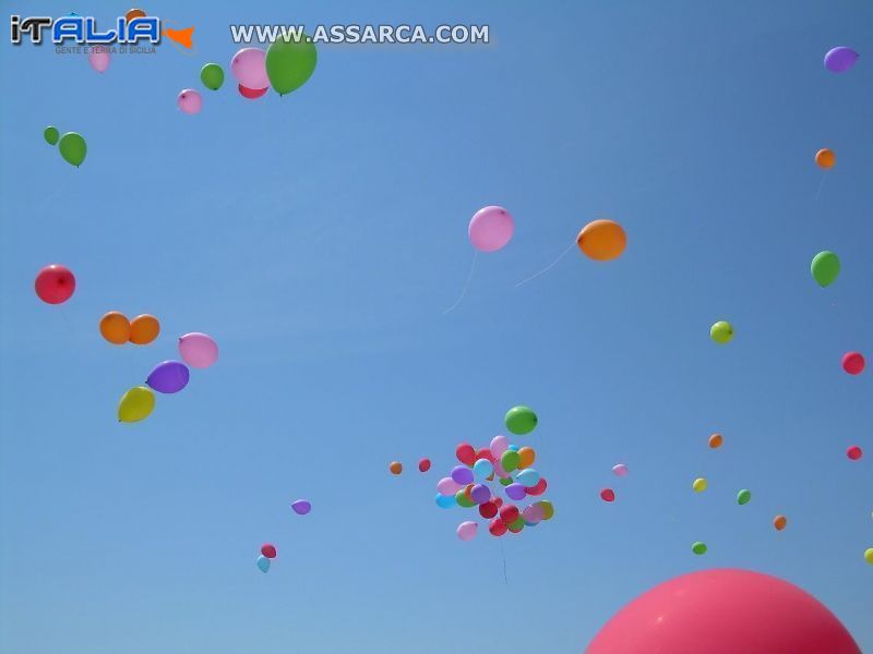 ?Palloncini in cielo azzurro