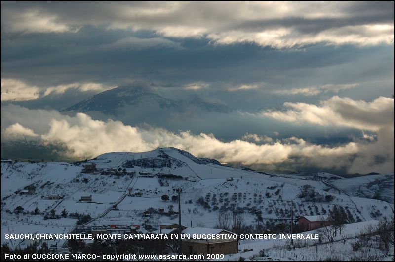 Sauchi,Chianchitelle, Monte Cammarata in un suggestivo contesto invernale