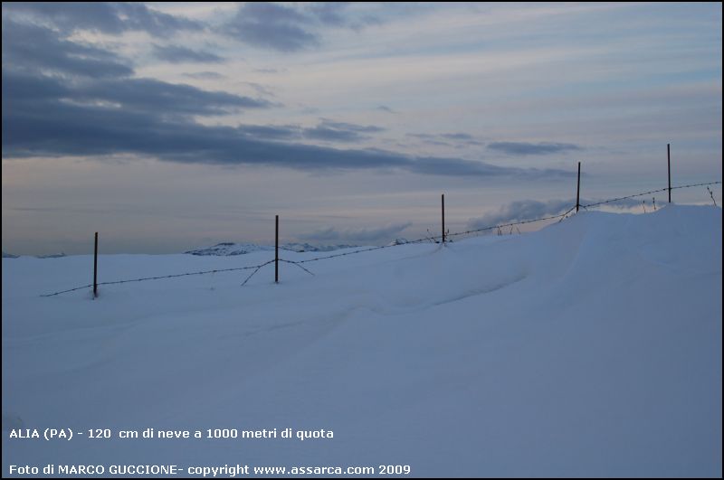 120  cm di neve a 1000 metri di quota