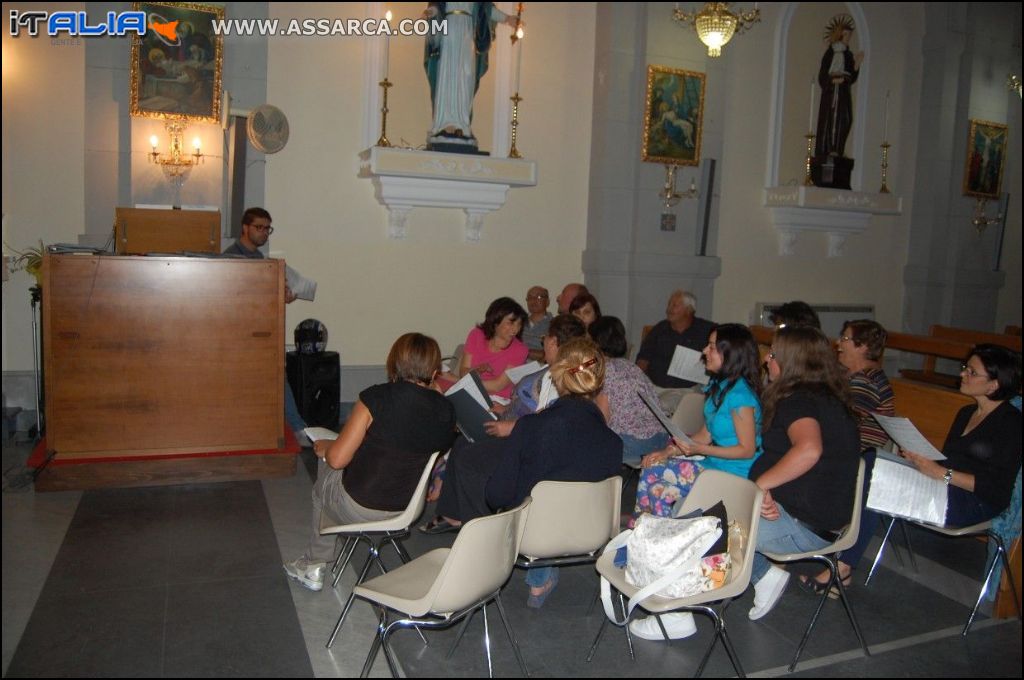 Prove del coro parrocchiale