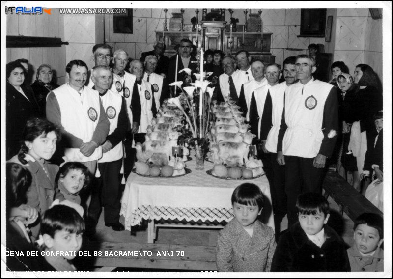 Cena dei Confrati del SS Sacramento  anni 70