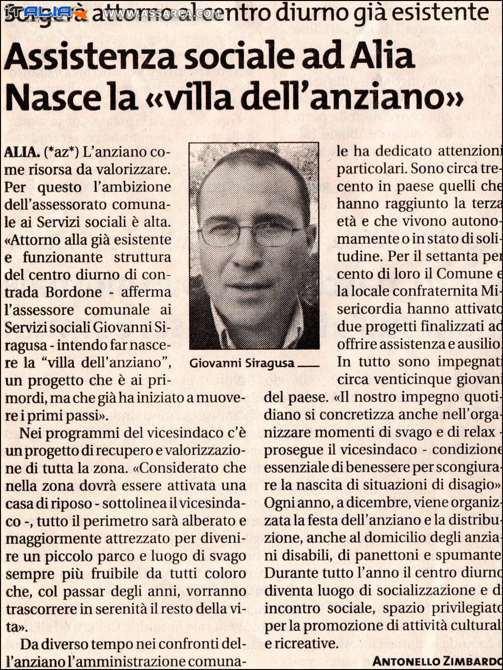 Dal Giornale di Sicilia dell` 8 gennaio 2006.