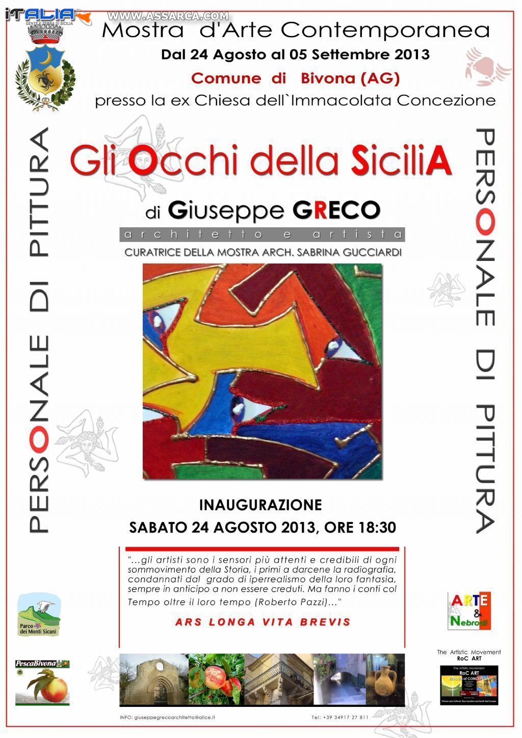 "GLI OCCHI DELLA SICILIA" di Giuseppe Greco