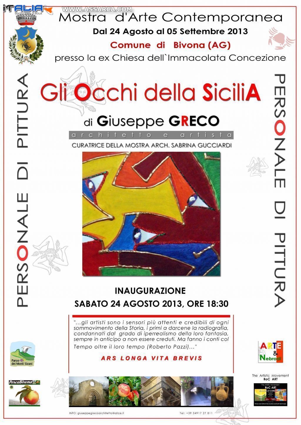 "GLI OCCHI DELLA SICILIA" DI GIUSEPPE GRECO