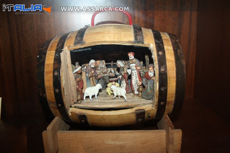 presepe all`interno della botte