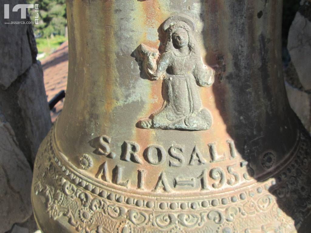 Particolare della campana della chiesa di Santa Rosalia la piccola.