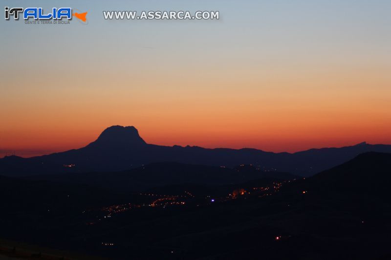Roccapalumba e il tramonto a Rocca busambra