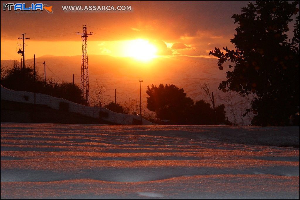 Tramonto  innevato