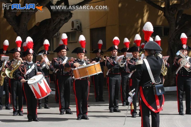 PALERMO: 198 ANNIVERSARIO DELLA FONDAZIONE DELLARMA DEI CARABINIERI, CONCERTI DELLA FANFARA DEL 12 BATTAGLIONE SICILIA.