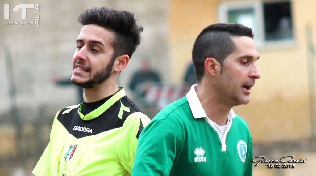 Cosimo Panepinto e l`Arbitro Sanfilippo - Gara: Vallelunga - Campobello