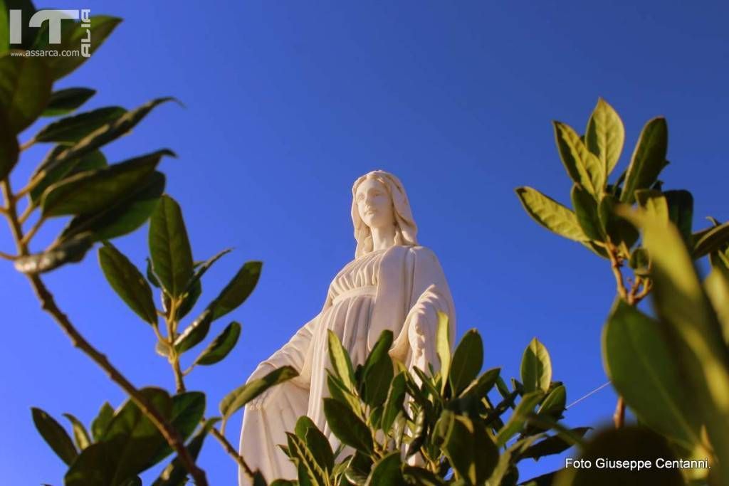 La madonnina posta davanti la chiesa del villaggio chianchitelle.