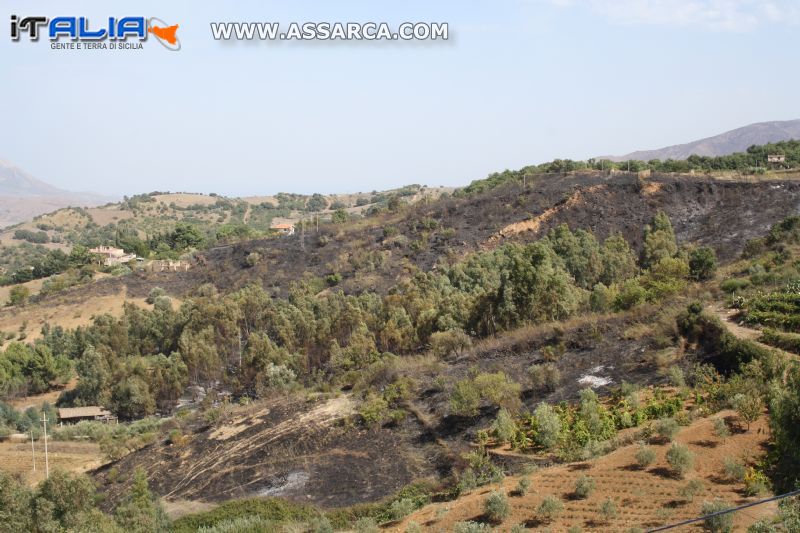 Ecco cosa rimane dell`incendio del 23.sett.2012