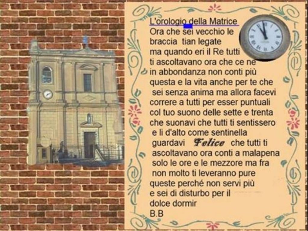 L`OROLOGIO DELLA MATRICE
