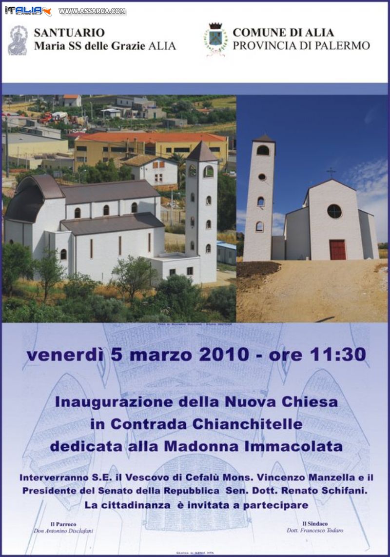 Inaugurazione Chiesa Villaggio Chianchitelli