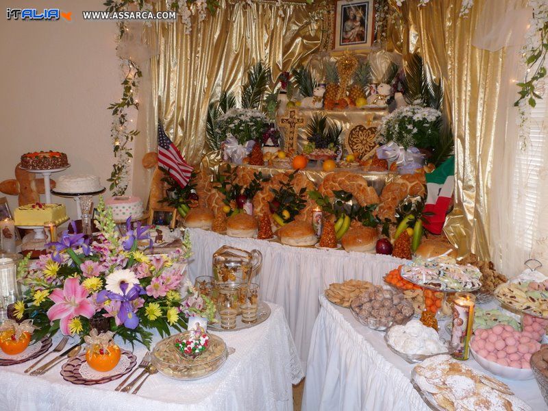 Altare di san Giuseppe in Baton Rouge preparato da oriundi Aliesi