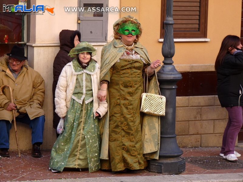 Maschere della sfilata di Carnevale