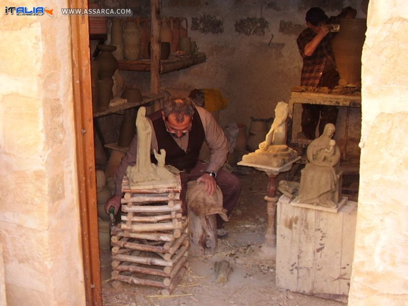 Presepe vivente a Custunaci "Baglio Scurati".Alcuni mestieri.