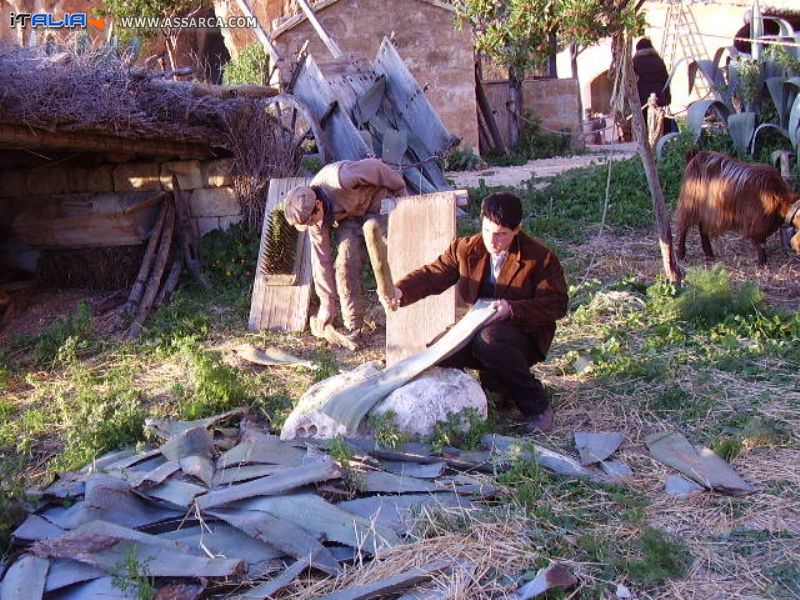 Presepe vivente a Custunaci "Baglio Scurati".Alcuni mestieri.