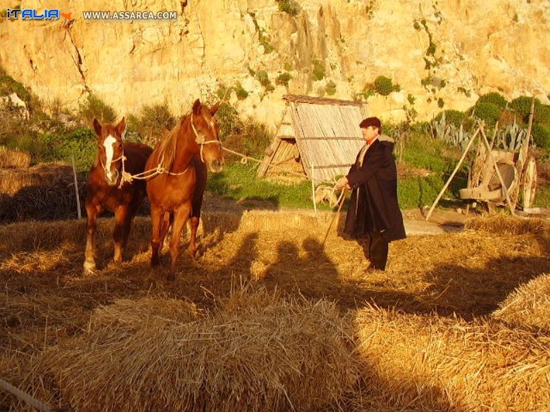 Presepe vivente a Custunaci "Baglio Scurati".Alcuni mestieri.