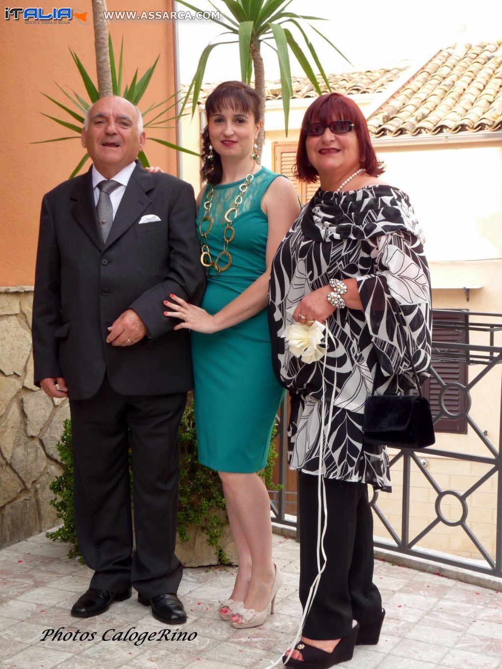 Silvana con i suoceri Biagio e Mariella