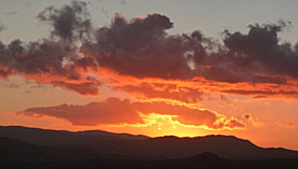 Tramonto perturbato di ieri sera