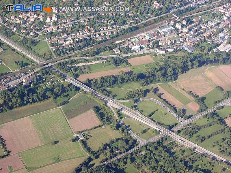 Parte di Pforzheim, vista dall`alto