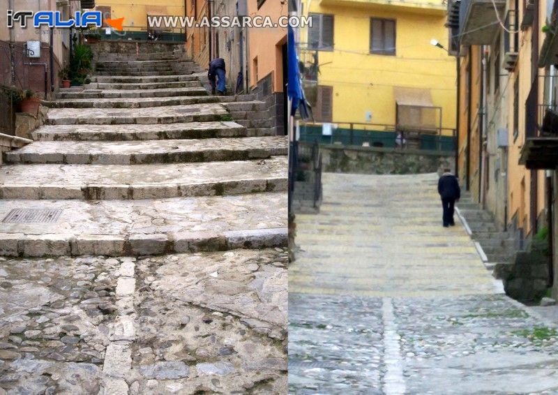 Via Giovanni Meli - prima e dopo la trasformazione