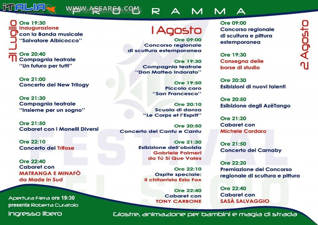 Il Programma ufficiale del Festival del Socio 2015