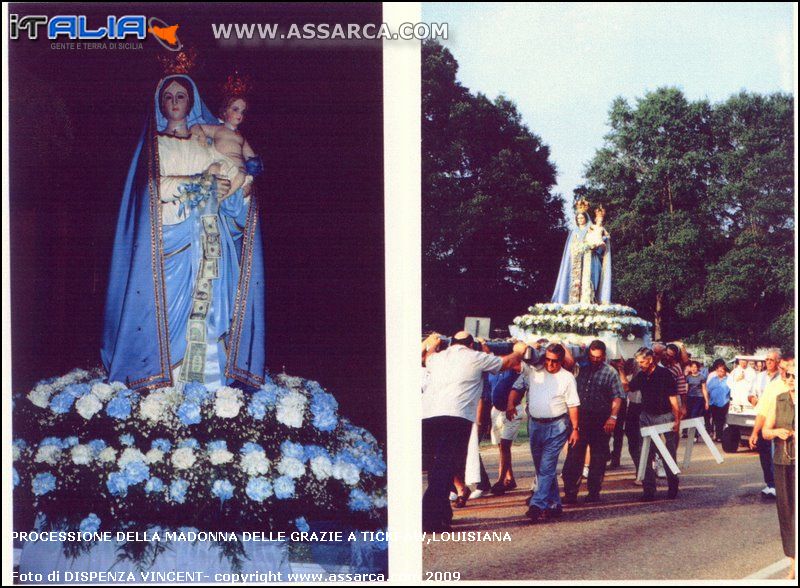 Processione della Madonna delle Grazie a Tickfaw,Louisiana