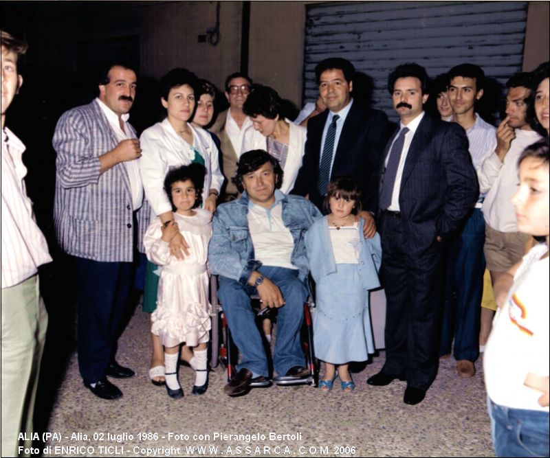 Alia, 02 luglio 1986 - Foto con Pierangelo Bertoli